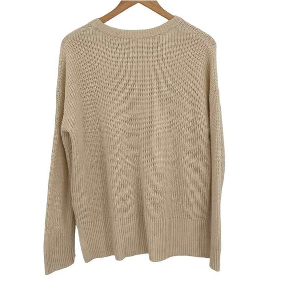 NEW Melloday Women's Size XS Ivory Patch Pocket Knit Wool Blend Sweater - Picture 4 of 6